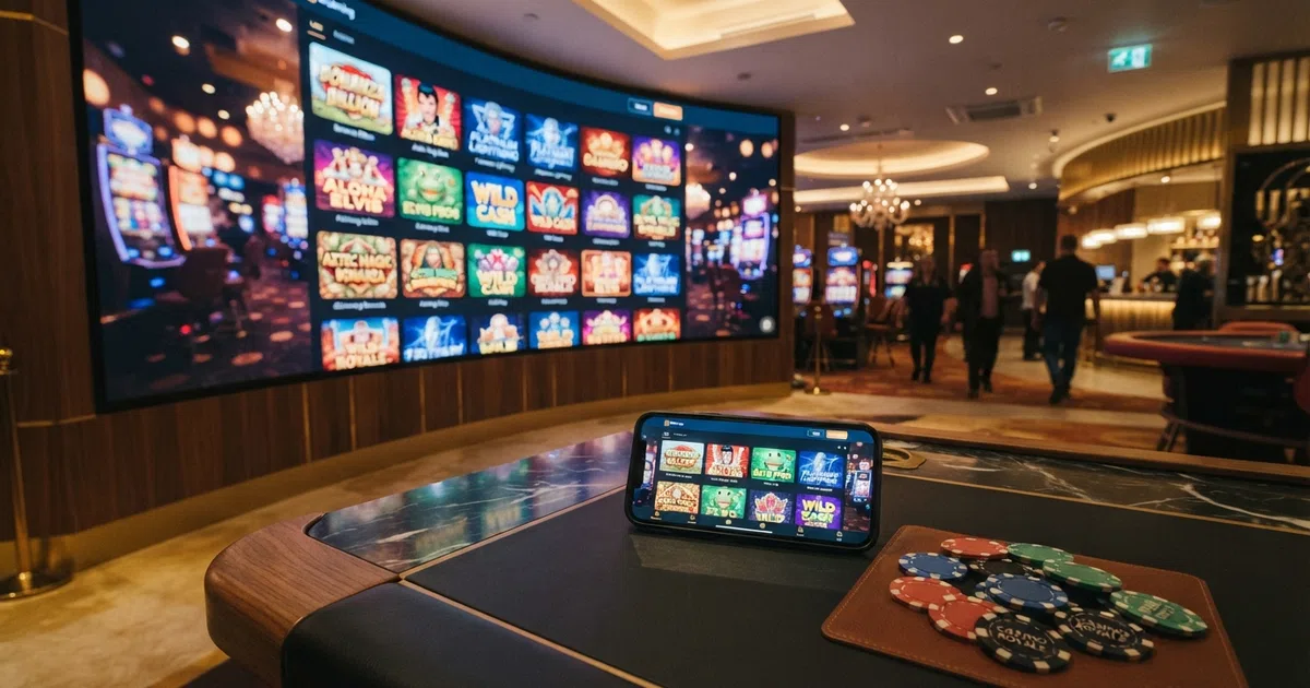 A grid of colourful BGaming slot game tiles displayed on a casino lobby screen, with the BGaming logo visible