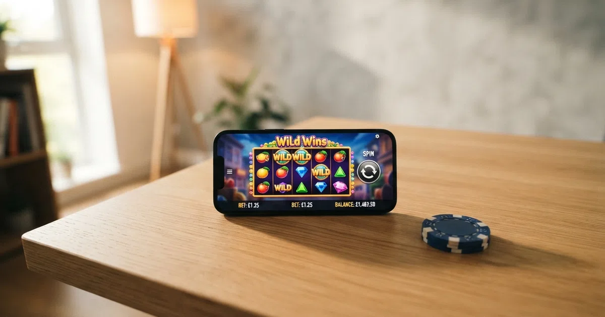 A collage of online casino website thumbnails showing welcome bonus banners, slot game tiles and licence badges from several non-UK-registered casino homepages