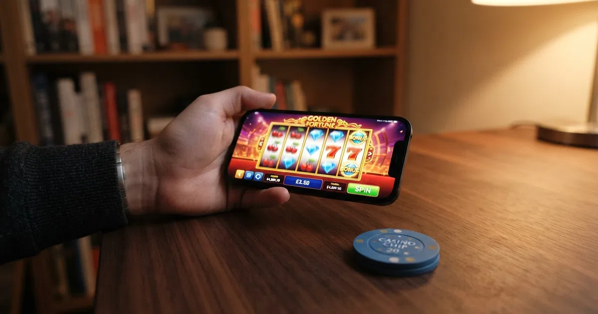 A split visual contrasting a UKGC licence badge and regulatory framework on one side with an offshore casino website interface on the other, a question mark between them