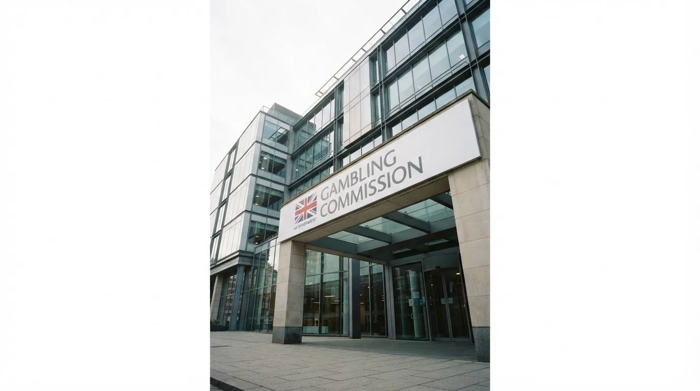 The exterior of the Gambling Commission headquarters in Birmingham with its official signage visible