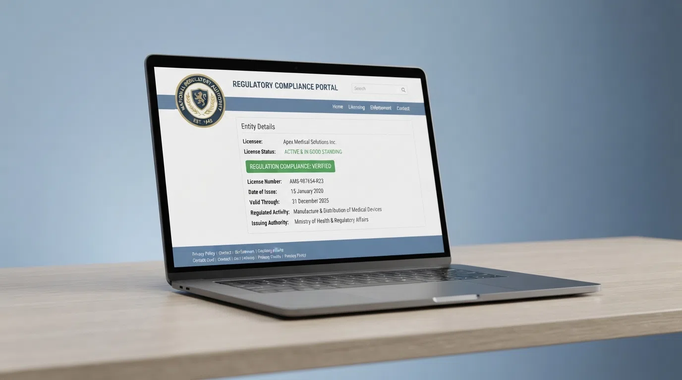 The UK Gambling Commission logo and licensing information displayed on an official webpage alongside regulatory status text